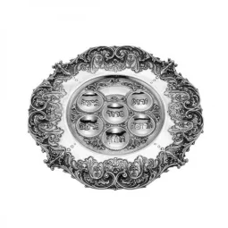Platou Seder argint masiv Acanthus