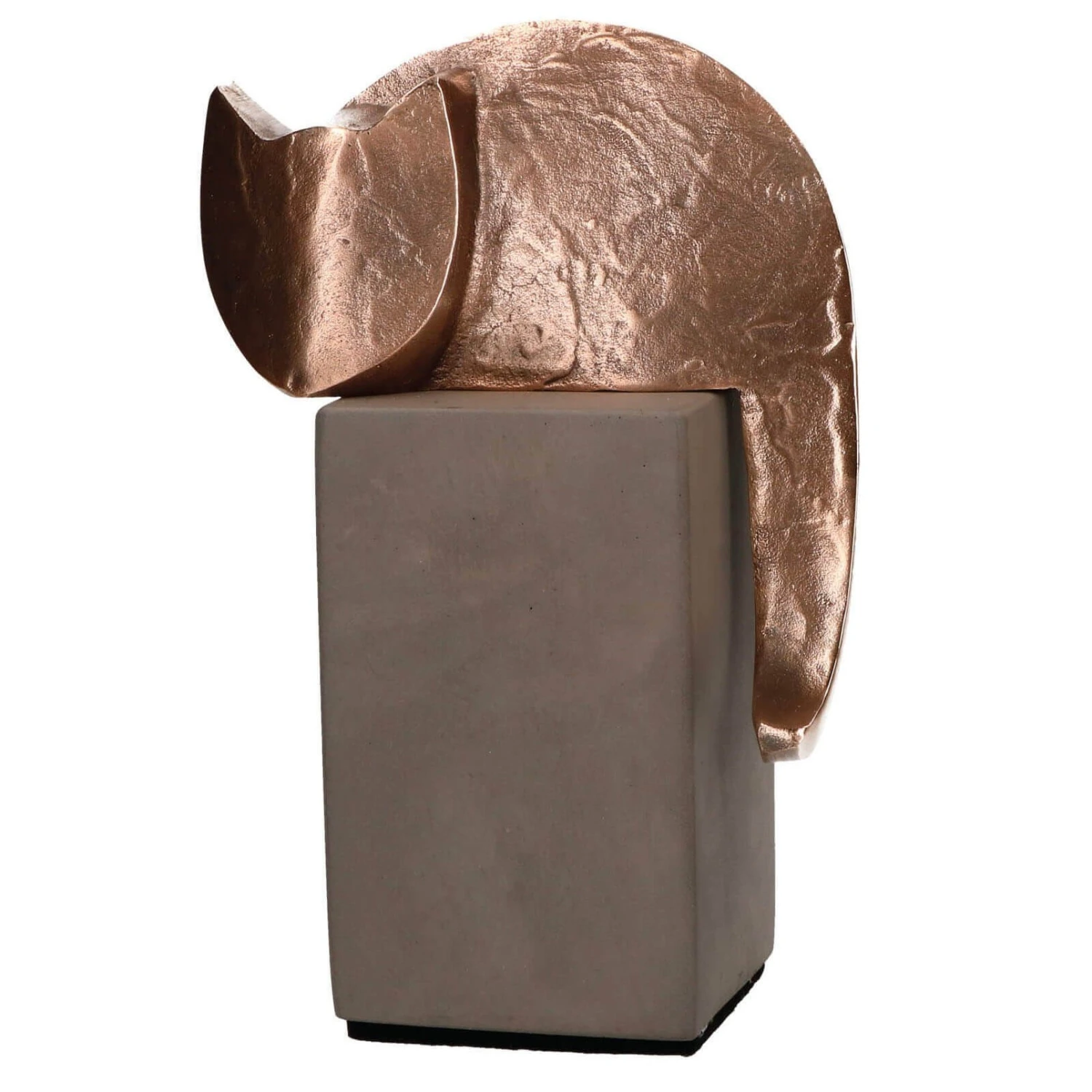 Statueta bronz si beton "Motan"