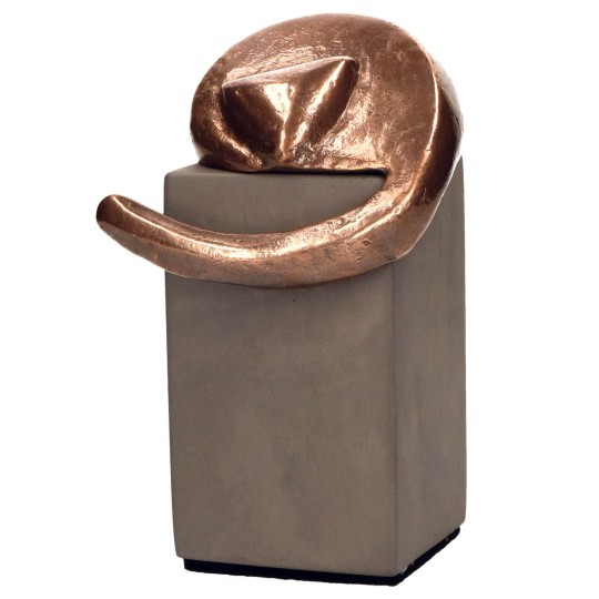 Statueta bronz si beton "Motan tolanit"