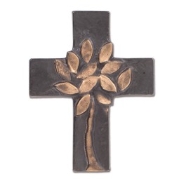 Cruce bronz masiv cu pomul...