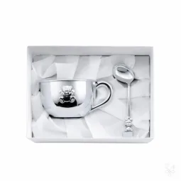 Set botez argint masiv Ursulet