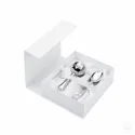 Set botez argint masiv trenulet