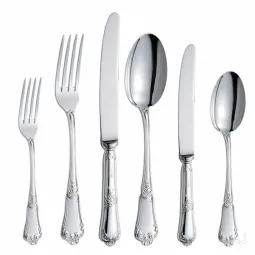 Set tacamuri argint masiv Floreale, 77 piese