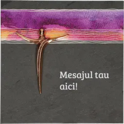 Placheta piatra si bronz "Domnul sa fie cu tine"