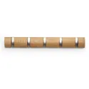 Cuier cu 5 carlige rabatabile Umbra Flip natural