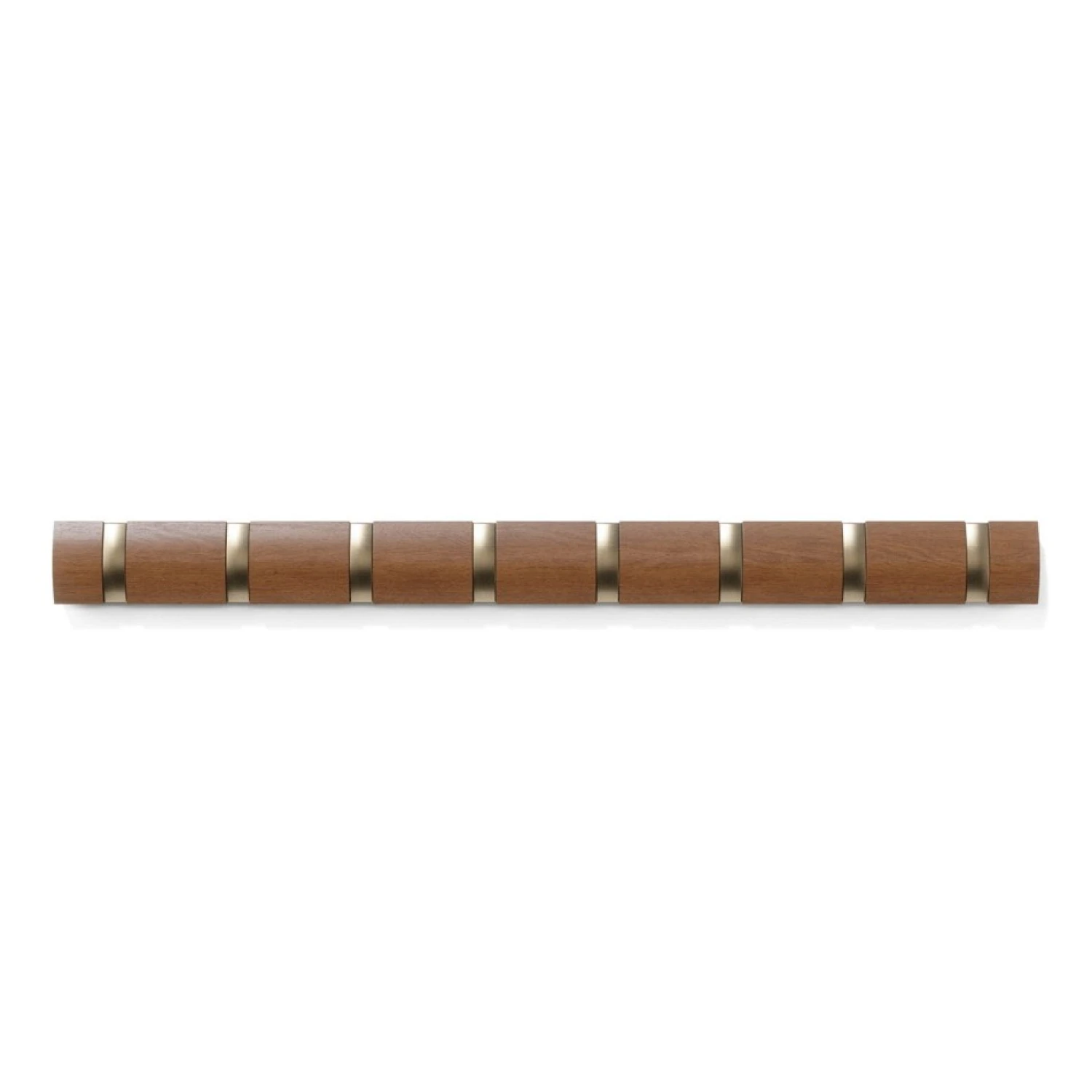 Cuier cu 8 carlige rabatabile Umbra Flip Gold