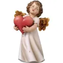 Statueta ingeras cu inimioara din lemn, 14cm