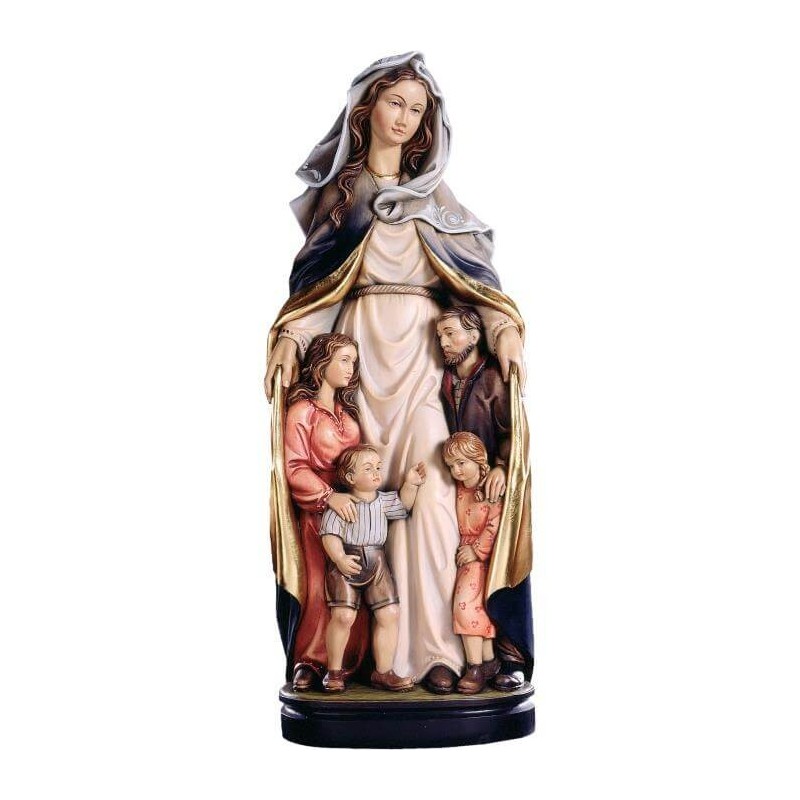 Statueta lemn "Madonna protectorul familiei", 30cm