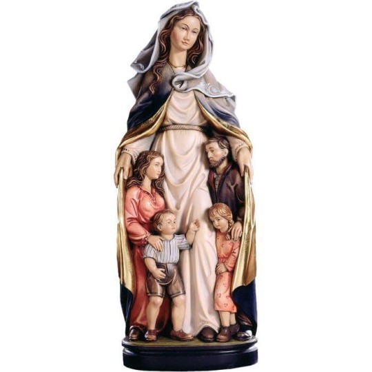 Statueta lemn "Madonna protectorul familiei", 60cm