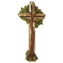 Cruce din lemn placat cu aur "Arborele vietii", 40cm