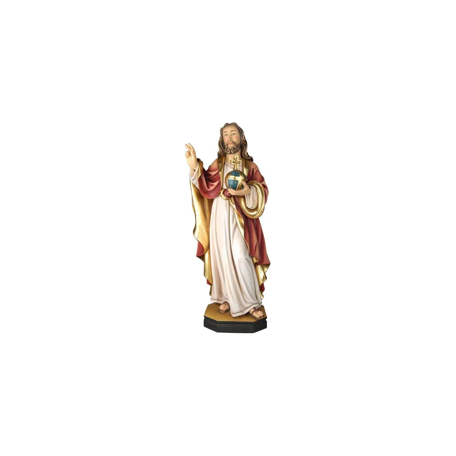 Statueta lemn "Salvator Mundi", 40cm