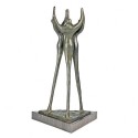 Statueta bronz masiv "Lucru in echipa"