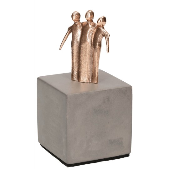 Statueta bronz si beton "Echipa"