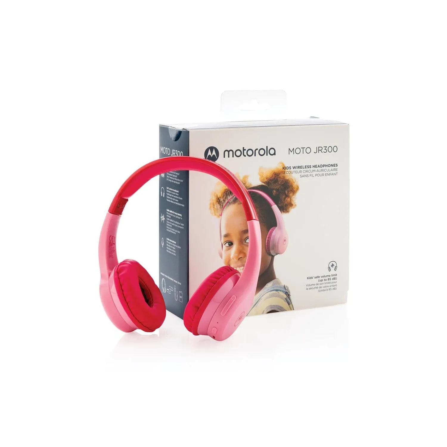 Casti wireless pentru copii Motorola JR 300 pink