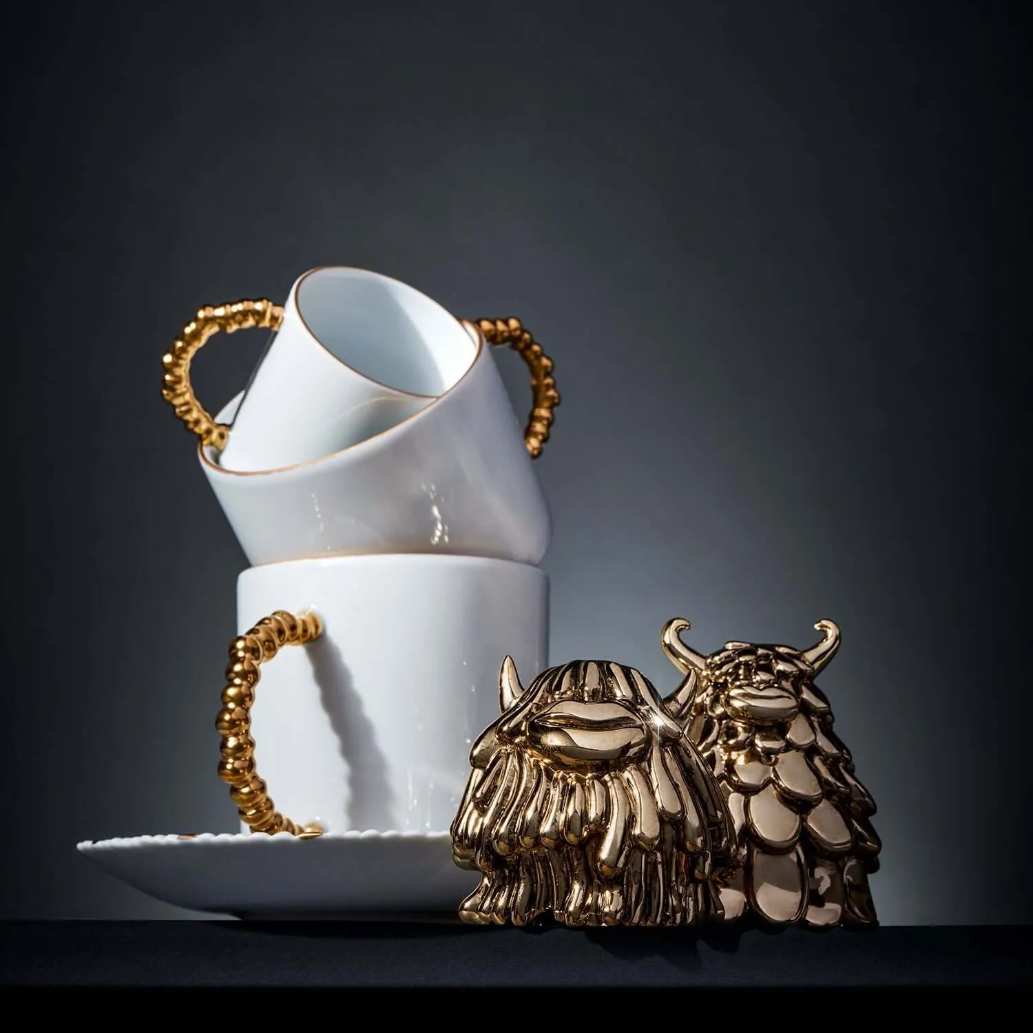 Set espresso L'objet Haas Gold