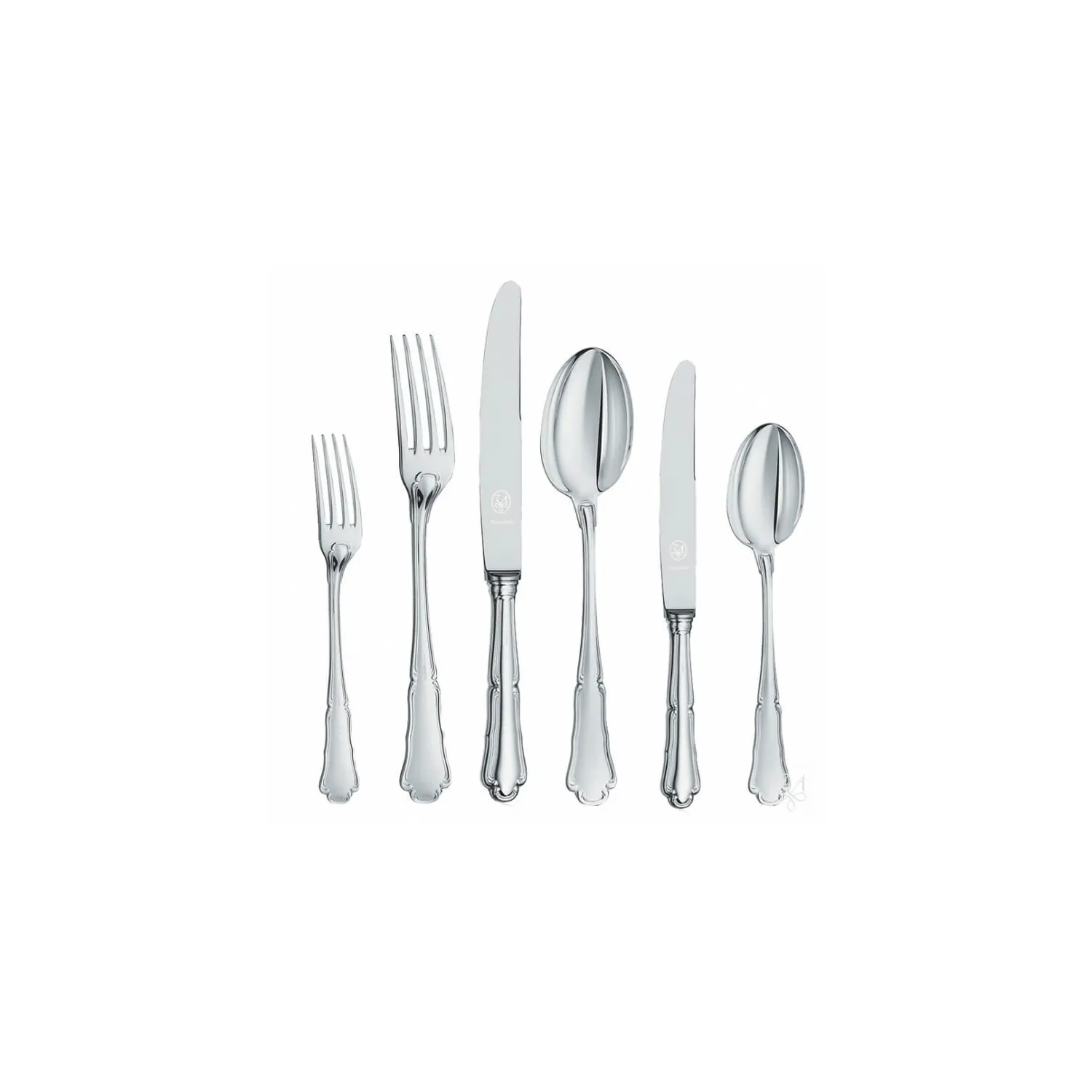 Set 100 tacamuri argint masiv Barocco