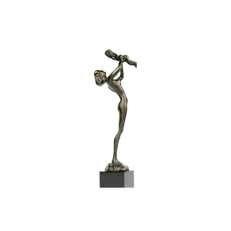 Statueta bronz "Mama cu bebelus"