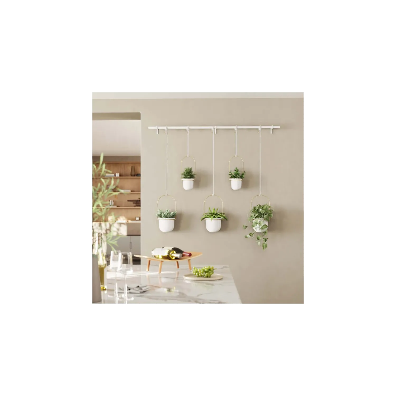 Set ghivece suspendate Umbra Triflora XL White