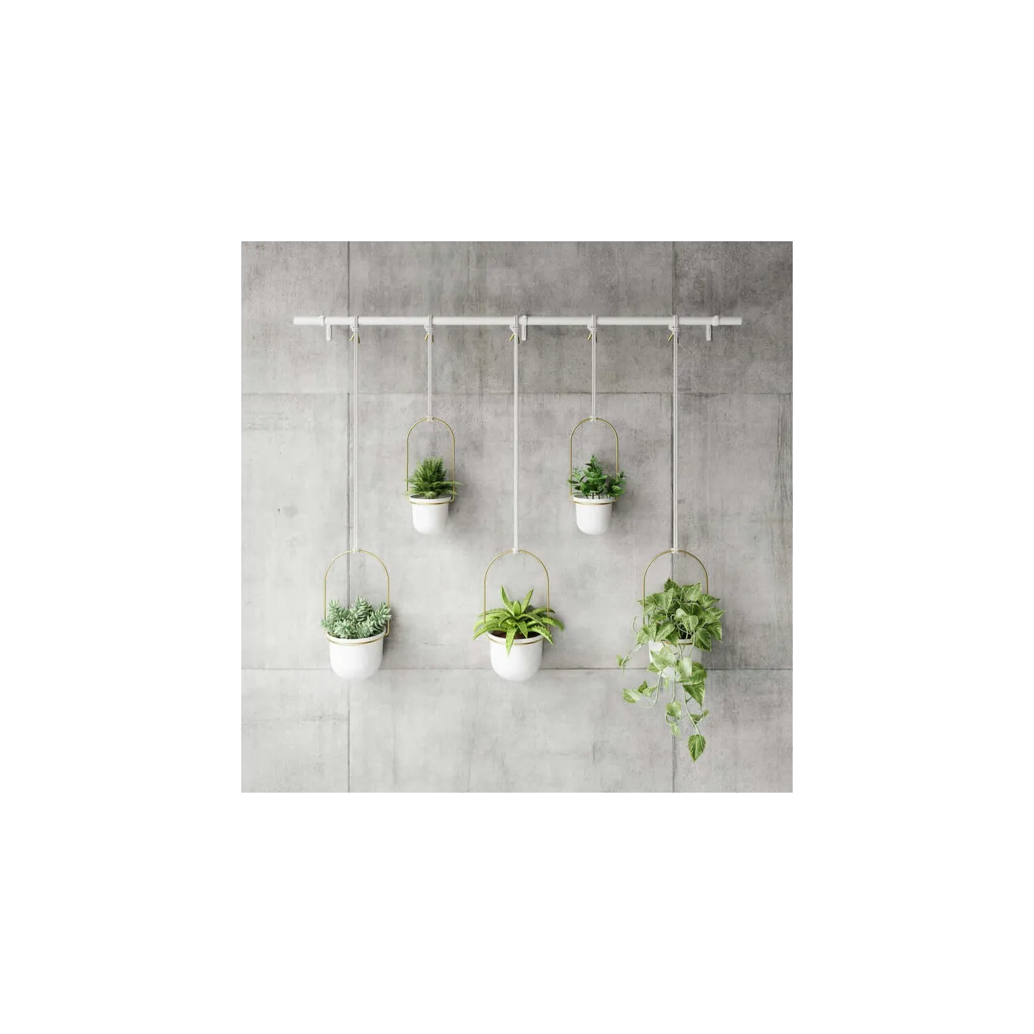 Set ghivece suspendate Umbra Triflora XL White