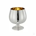 Pahar argint masiv Brandy placat cu aur