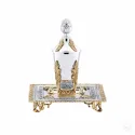 Set Kiddush pahar si tava argint masiv Acanthus