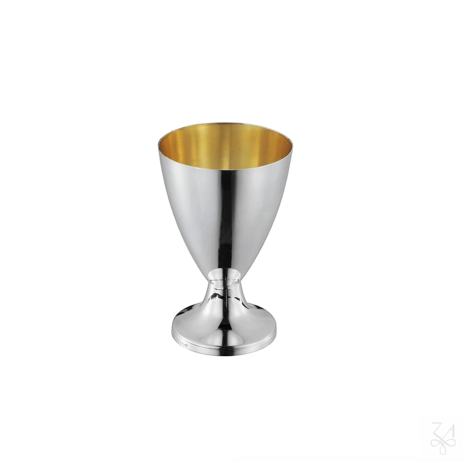 Set tava si 6 pahare argint masiv Plain