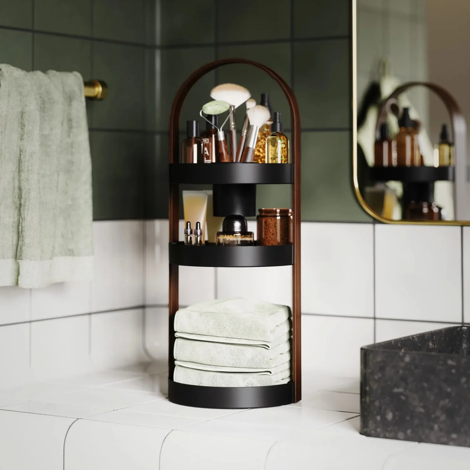 Organizer cosmetice Umbra Belwood dark