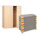 Set 18 paturi stivuibile Wesco Profesional cu dulap