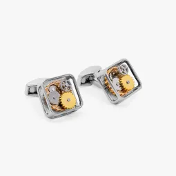 Butoni Square Gear Silver