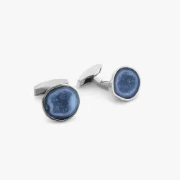 Butoni argint masiv Geode