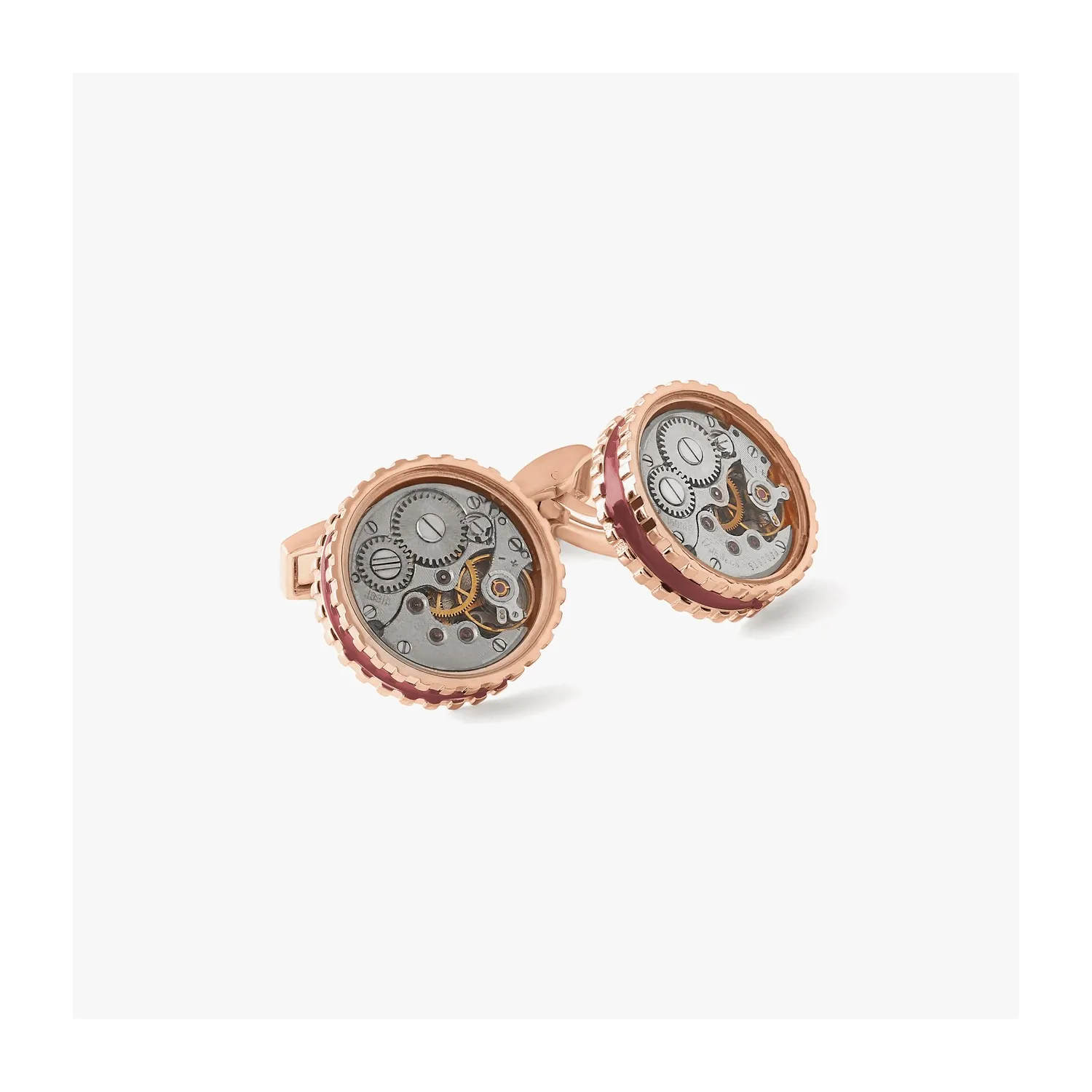 Butoni Round Skeleton Gear RoseGold