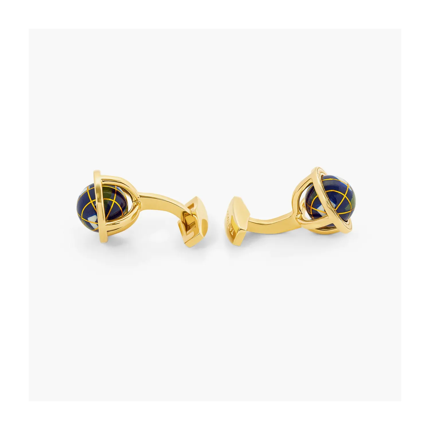 Butoni argint masiv Globe Lapis Gold