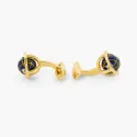 Butoni argint masiv Globe Lapis Gold