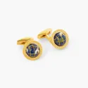 Butoni argint masiv Globe Lapis Gold