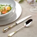 Set 3 tacamuri argint masiv Floreale placat cu aur