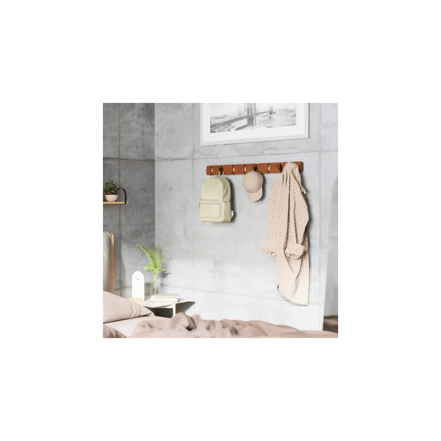 Cuier cu 8 carlige rabatabile Umbra Flip Gold