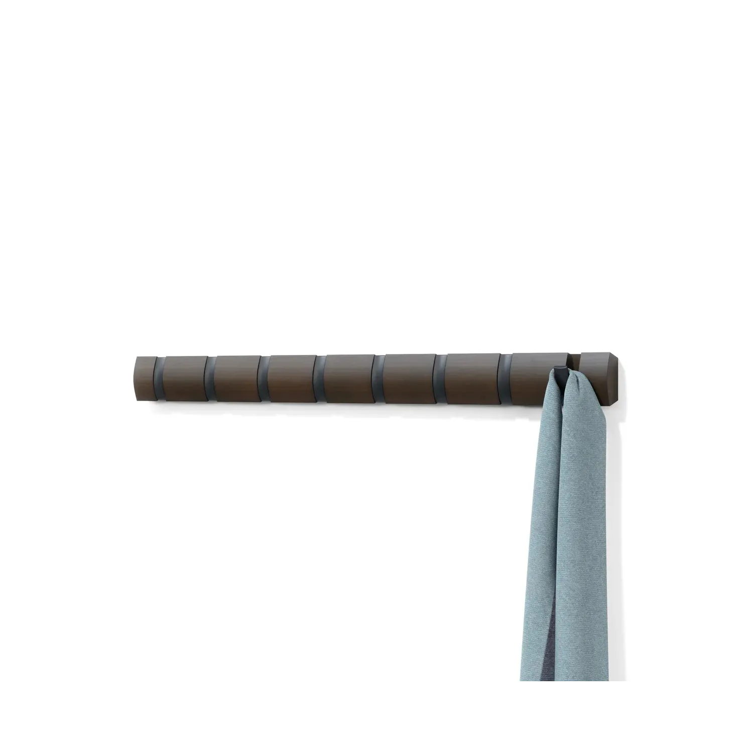 Cuier cu 8 carlige rabatabile Umbra Flip negru
