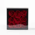 Cutie cu 9 trandafiri prezervati My Love XL
