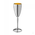 Set 2 pahare argint masiv pentru sampanie Parighi Hammered Gold