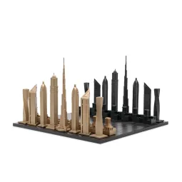 Joc de sah Skyline Dubai Luxury Bronze