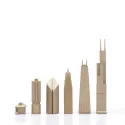 Joc de sah Skyline Chicago Luxury Bronze Marble