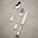 Set 3 tacamuri argint masiv Floreale placat cu aur