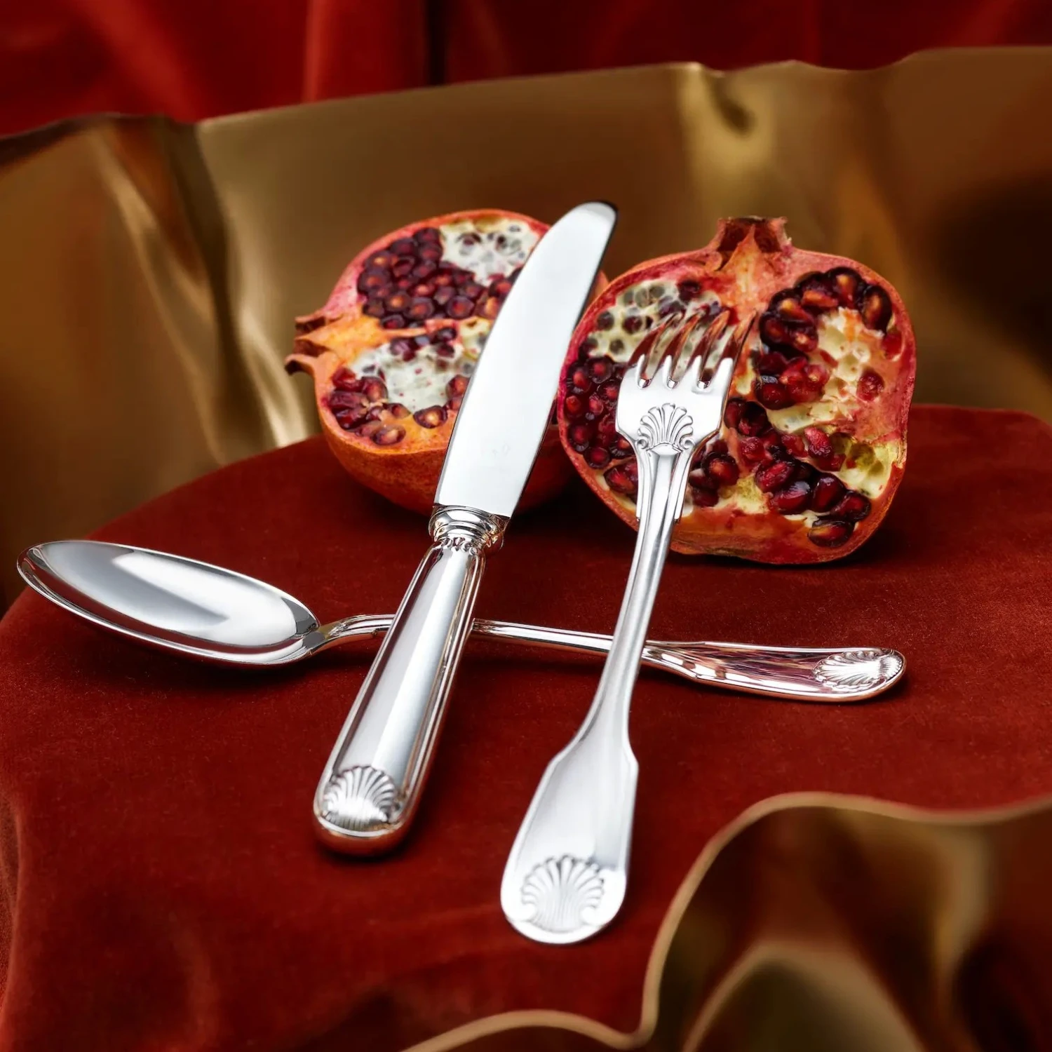 Set 36 tacamuri argint masiv Conchiglia
