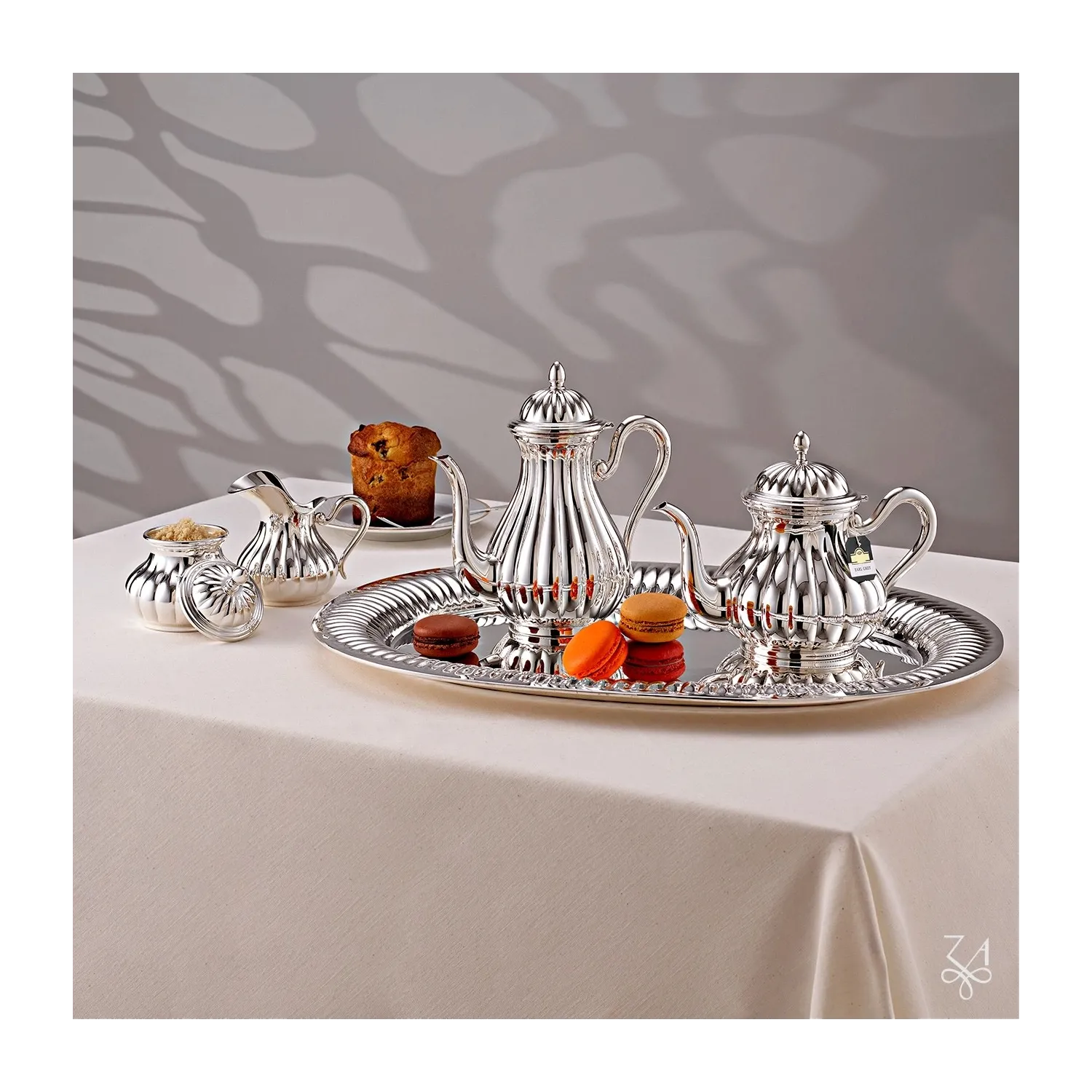 Set ceai cafea argint masiv Meridiani