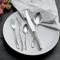 Set 60 tacamuri argint masiv 925 Svedese Hammered