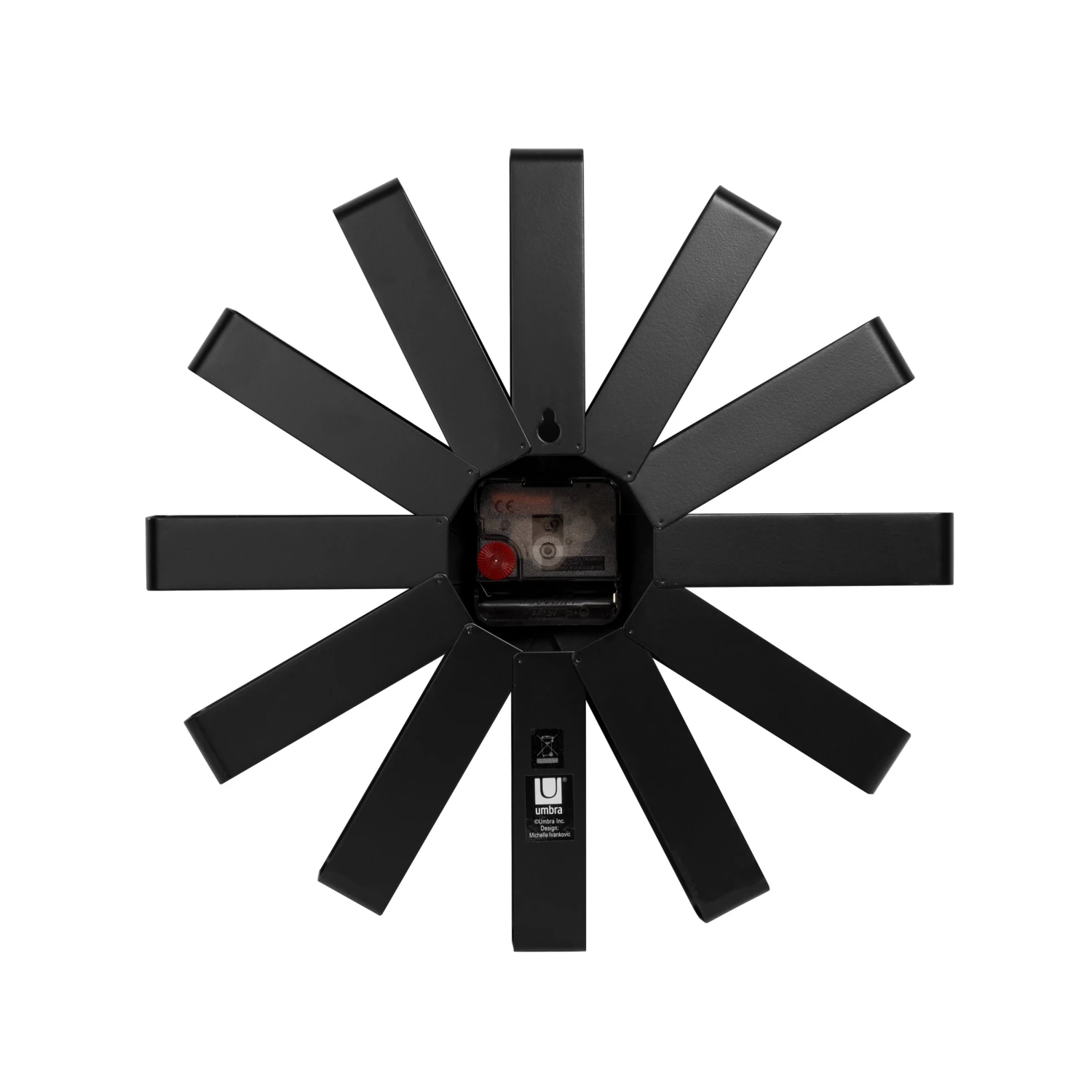 Ceas de perete Umbra Ribbon negru