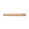 Cuier cu 8 carlige rabatabile Umbra Flip natural