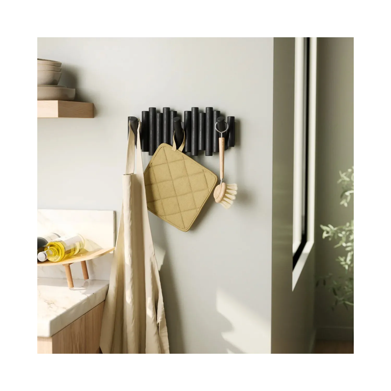 Cuier Umbra Picket Rail negru