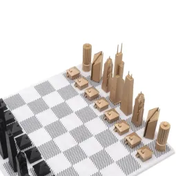 Joc de sah Skyline Chicago Luxury Bronze Marble