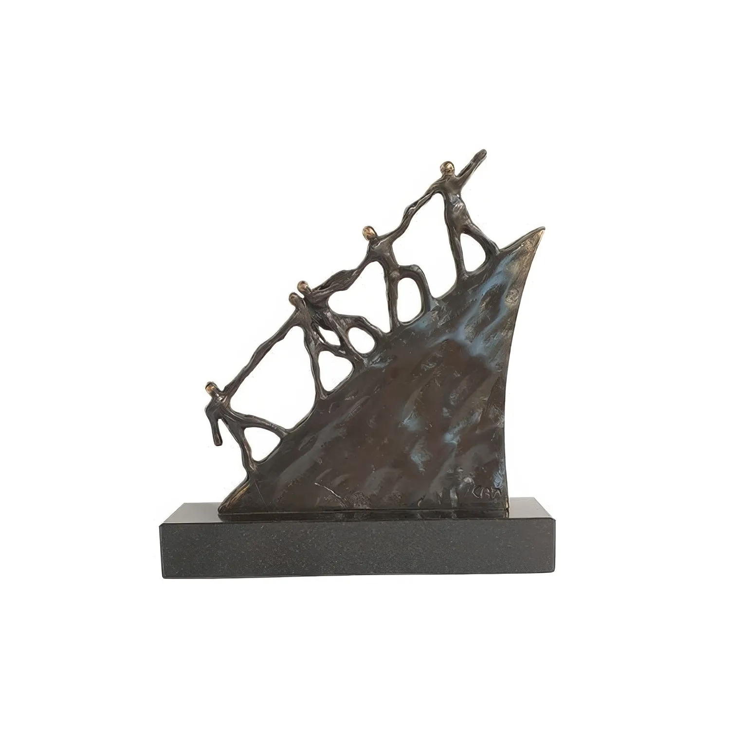 Statueta bronz masiv "Progres"